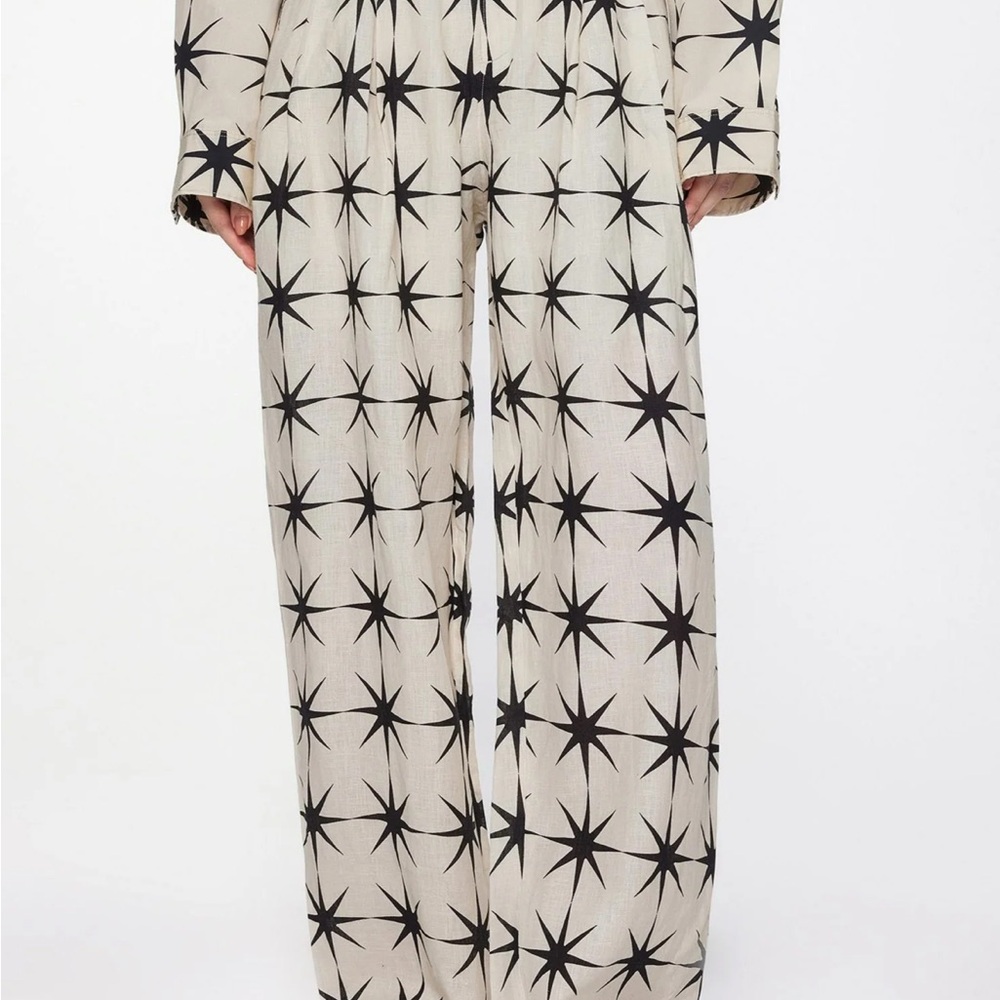 Pants / JNBY Loose Fit Full Print Linen Pants